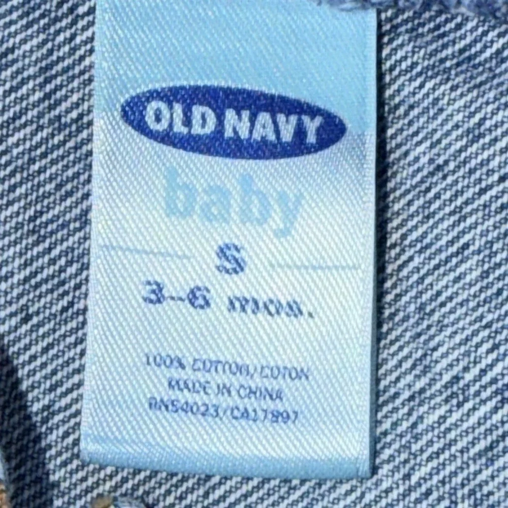 Old Navy Baby Denim Overalls 3-6 Months Medium Wash Blue Carpenter Utility